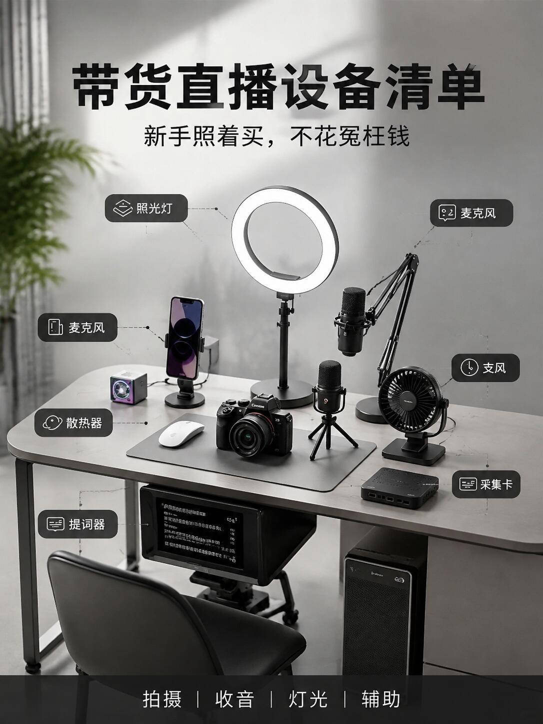 别乱买！带货直播设备照着这份搭就够了📹✨