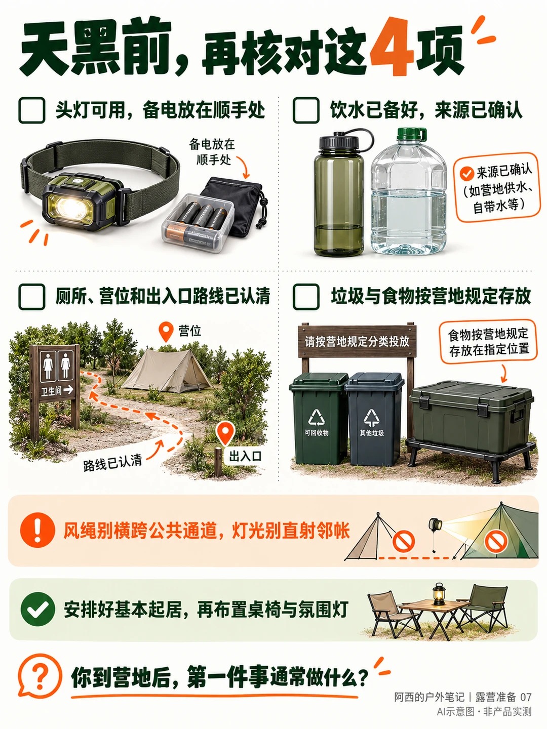 露营新手必看！到营地千万别先摆桌子！ · 图片 3