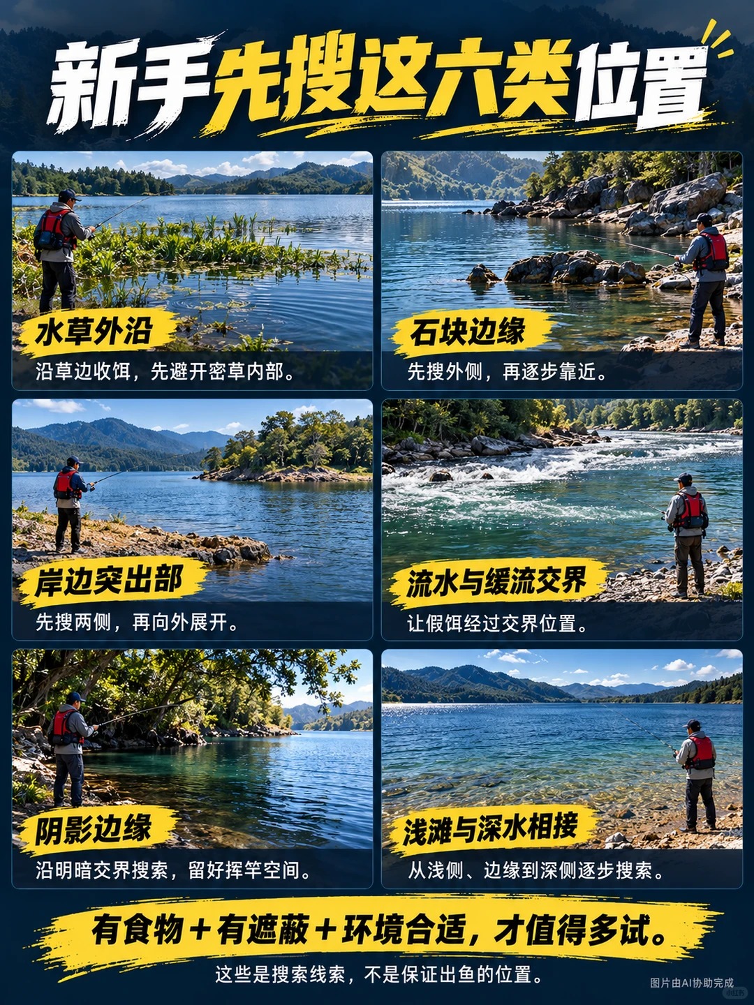 路亚新手钓点攻略｜先找鱼，再让鱼咬饵🎣 · 图片 4