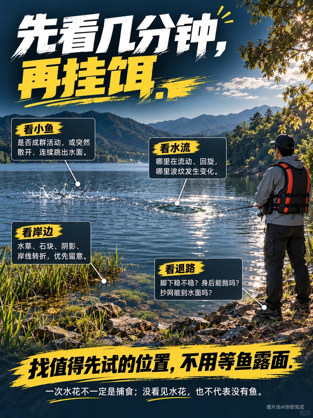 路亚新手钓点攻略｜先找鱼，再让鱼咬饵🎣 · 图片 3