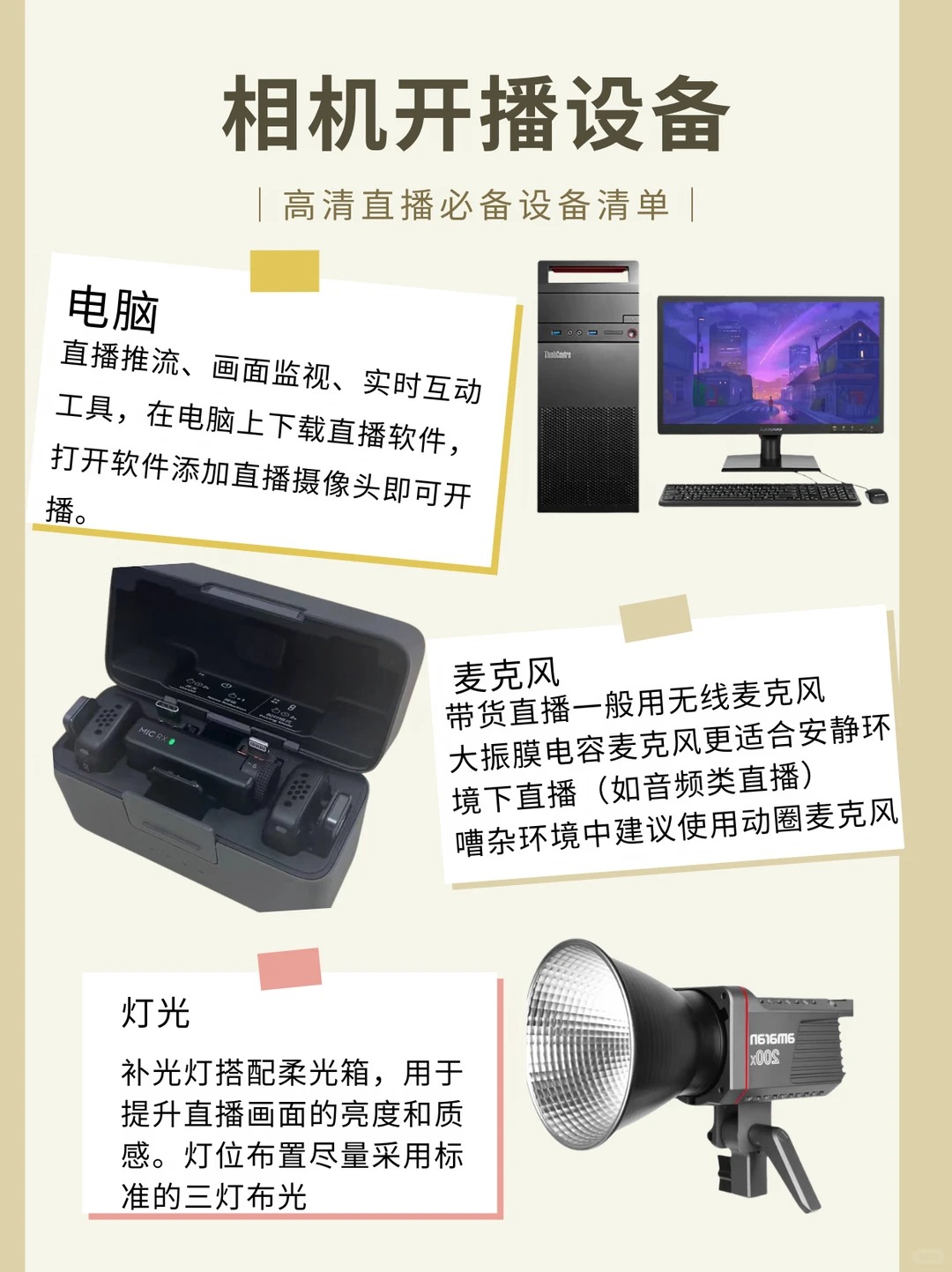 相机直播设备清单，新手照着准备少踩坑！ · 图片 3