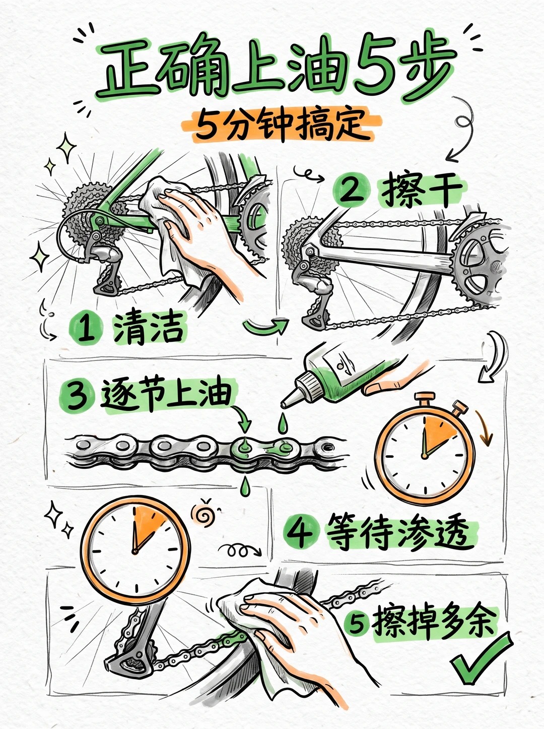 公路车链条多久上一次油？新手千万别乱来！ · 图片 5