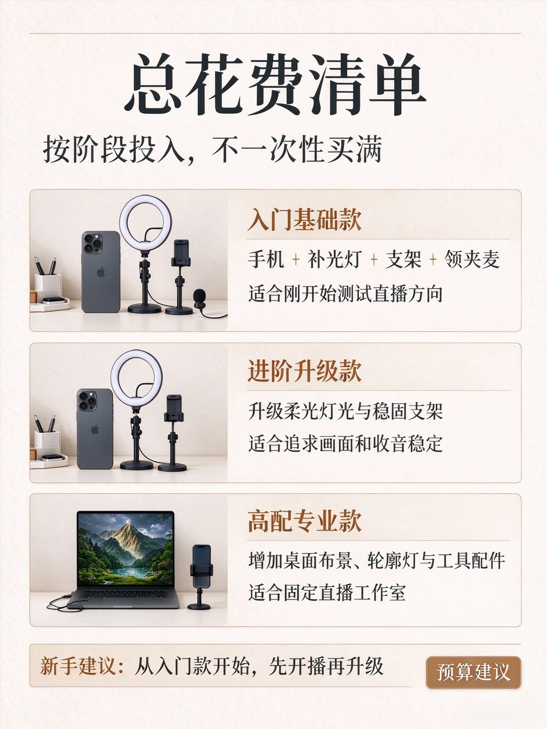 居家直播需要什么设备？最低配置清单 · 图片 7