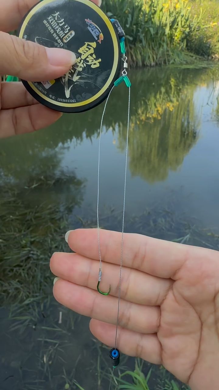 🎣 大力马双钩线组！不用找底免调漂，新手也能轻松上手！