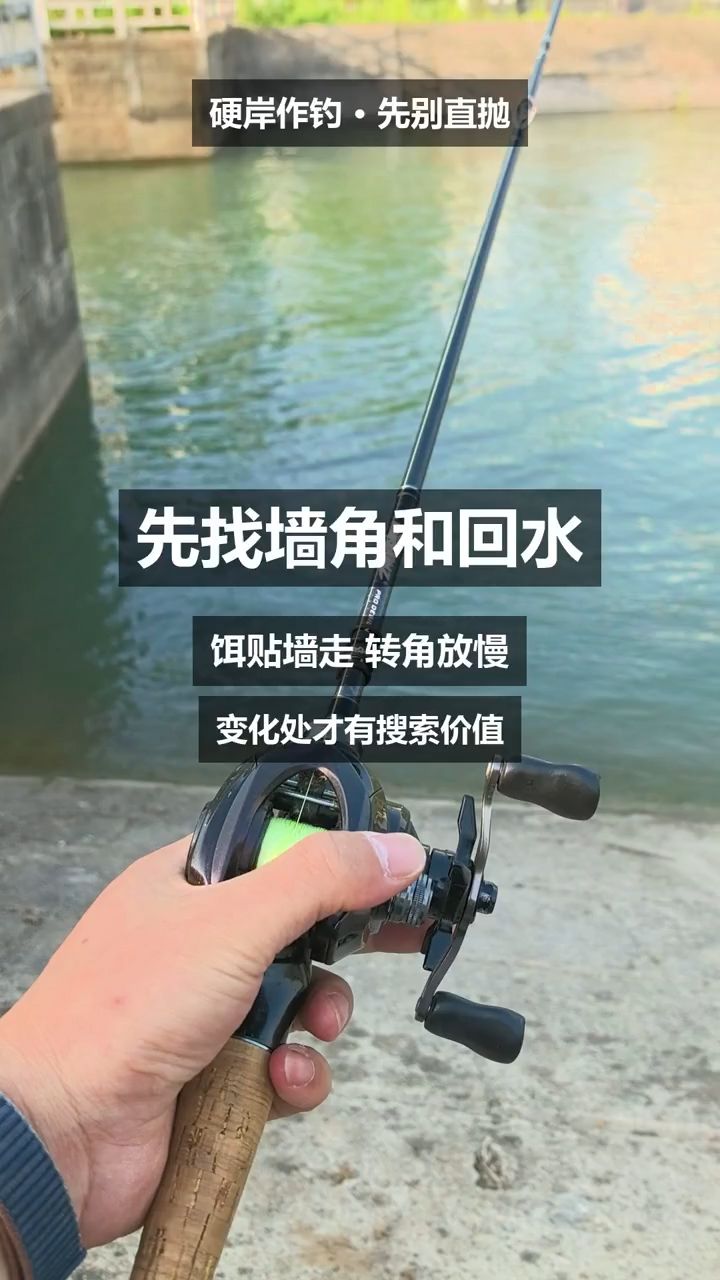 硬岸路亚别只会直抛！墙角和回水区才是重点