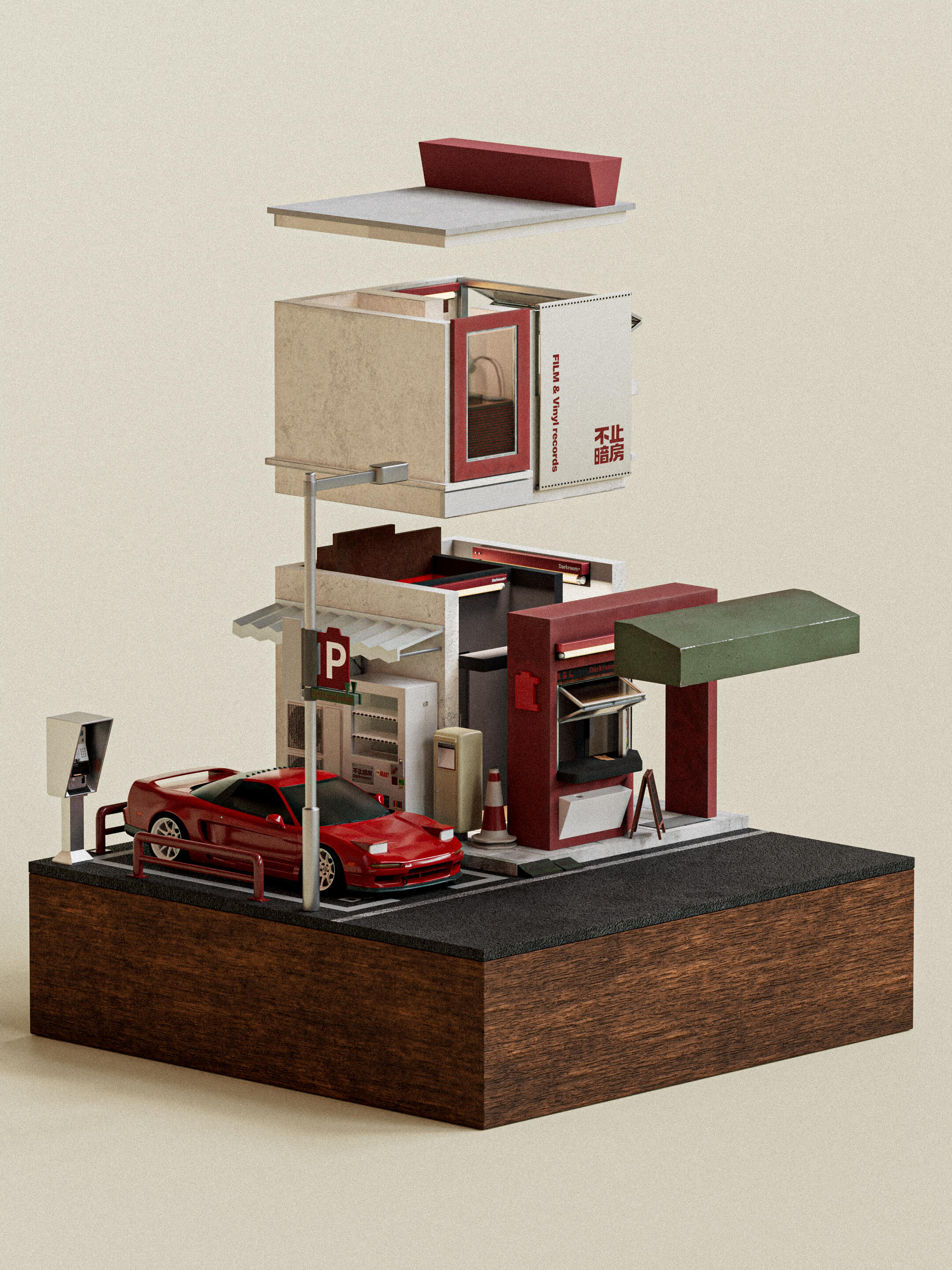把暗房和唱片店装进1:64微缩世界 · 图片 5