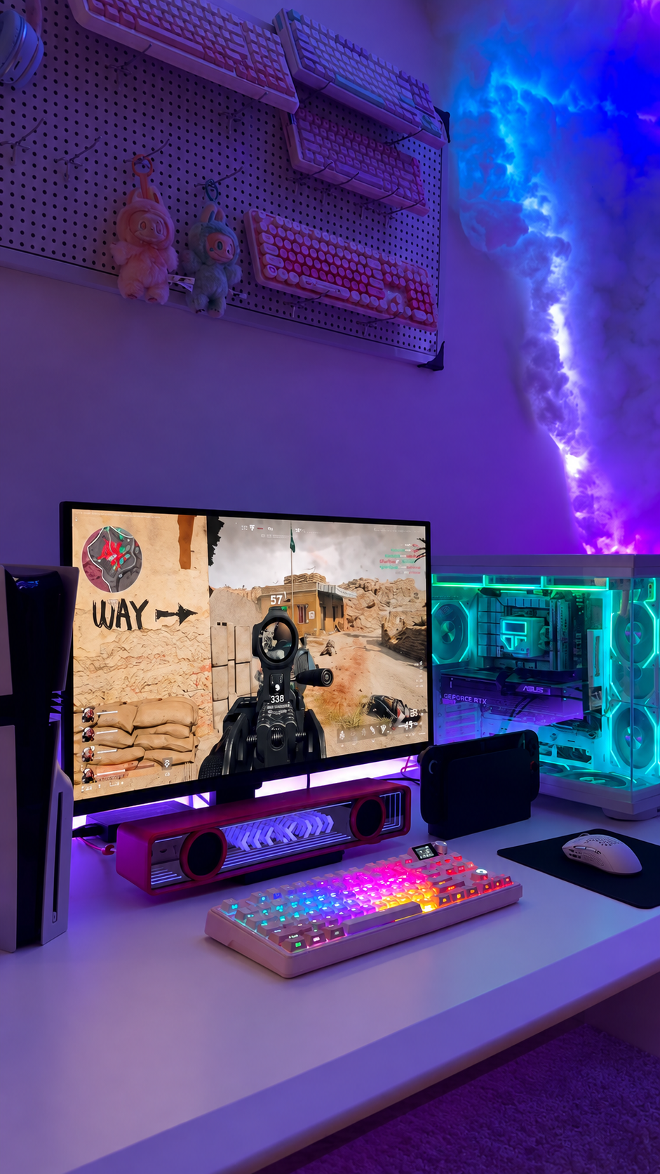 蓝紫色电竞角落，氛围感藏在细节里🎮 · 图片 4