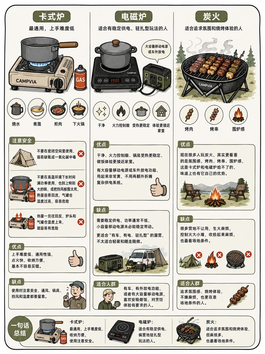 新手露营别乱买!做饭到底选哪种炉?